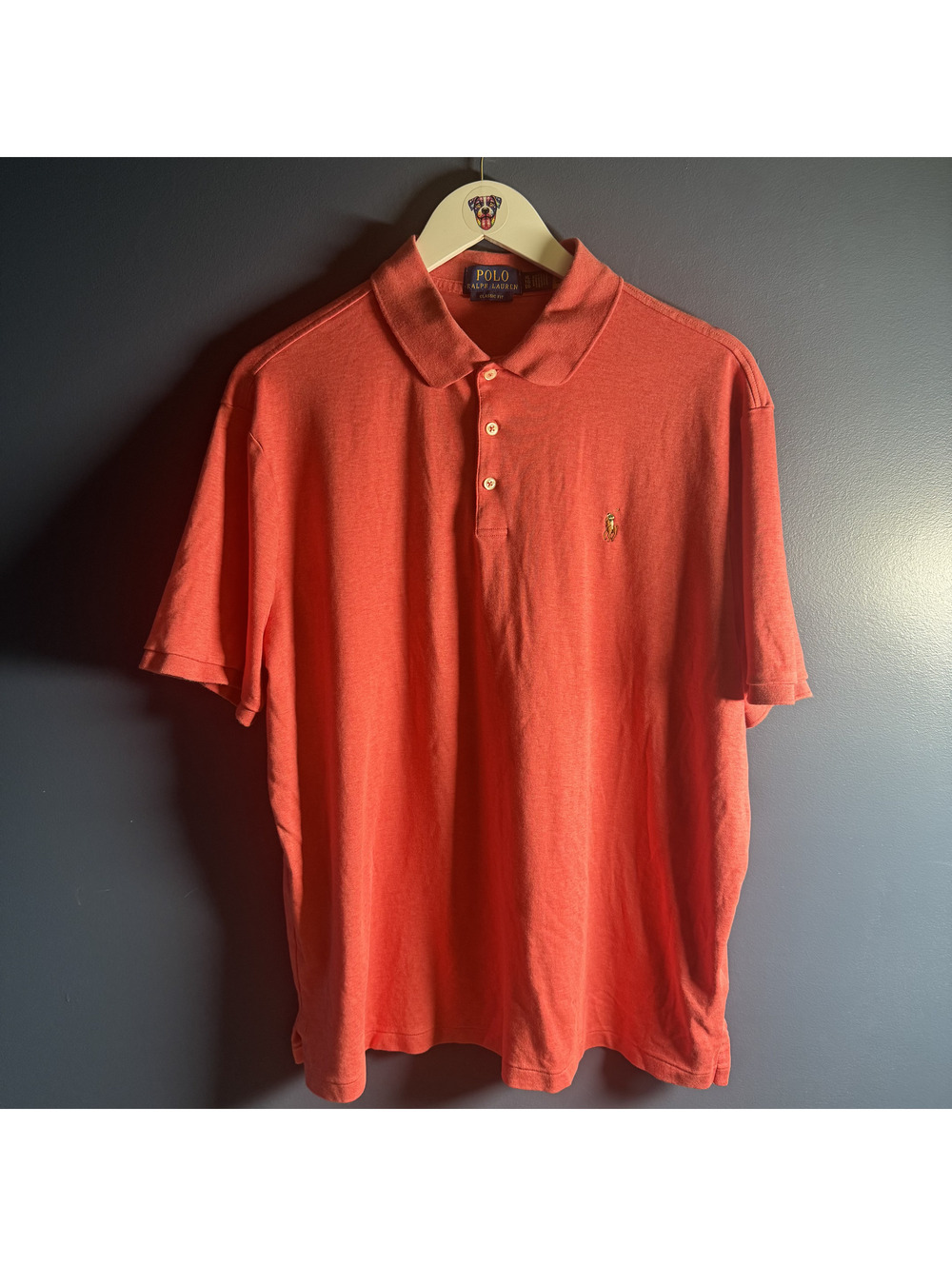 Polo Ralph Lauren Classic Fit Coral Short Sleeve Polo Shirt XL (Authenticated)